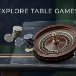 Editorial illustration of generic blackjack and roulette table-game elements on a digital casino screen